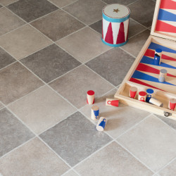 Sol PVC - Pompei D 592 carrelage beige - Fusion IVC - rouleau 3M