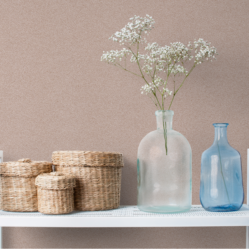 Papier peint Uni City Life - Plain rose - JUNGLE FEVER - Grandeco Life - JF1213 