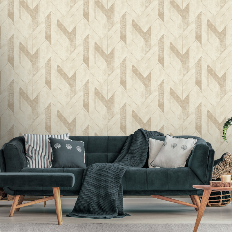 Papier peint Scilla beige - JUNGLE FEVER - Grandeco Life - JF3201 