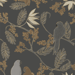 Papier peint Marakai noir - JUNGLE FEVER - Grandeco Life - JF3401 