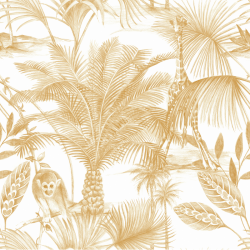 Papier peint Kidatu jaune - JUNGLE FEVER - Grandeco Life - JF3503 