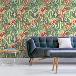 Papier peint Early Blossom rouge - JUNGLE FEVER - Grandeco Life - JF3701 