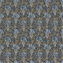 Papier peint à motif DECO FAN bleu JF3002 - JUNGLE FEVER - Grandeco