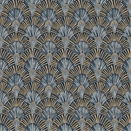 Papier peint Deco Fan bleu - JUNGLE FEVER - Grandeco Life - JF3002 