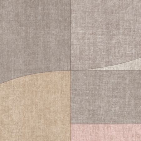 Papier peint à motif BAUHAUS beige et rose JF3101 - JUNGLE FEVER - Grandeco