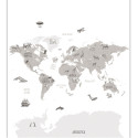 Panoramique World Map noir et blanc - OUR PLANET - Caselio - OUP102039918