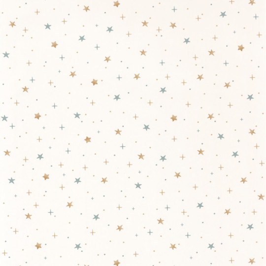 Papier peint à motif STARS IN YOUR EYES bleu et beige OUP101926019 - OUR PLANET - Caselio