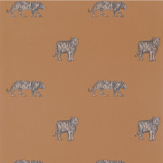 Papier peint à motif EYES OF THE TIGER camel OUP101962929 - OUR PLANET - Caselio