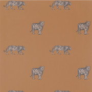 Papier peint à motif EYES OF THE TIGER camel OUP101962929 - OUR PLANET - Caselio