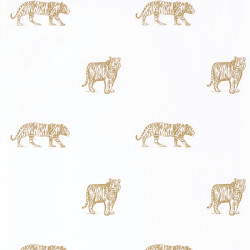 Papier peint Eyes Of The Tiger blanc et ocre - OUR PLANET - Caselio - OUP101962105 