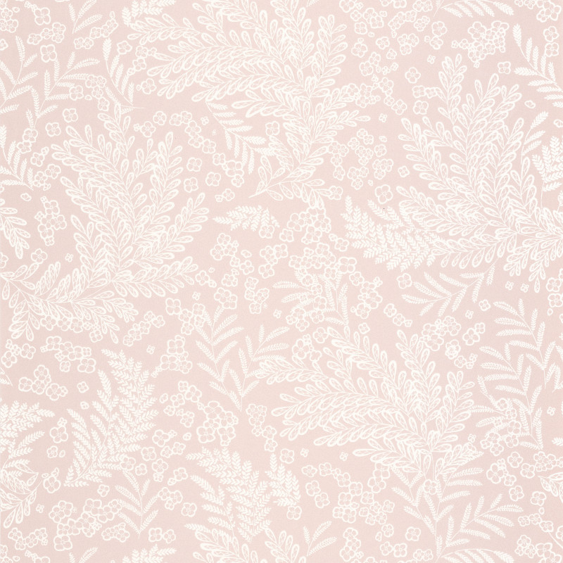 Papier peint à motif SEPTEMBER rose nude FLP101894040 - FLOWER POWER - CASELIO