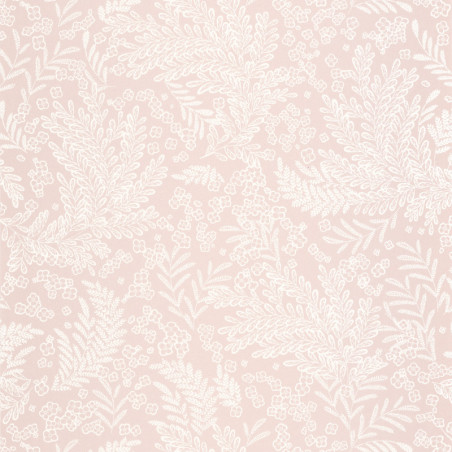 Papier peint à motif SEPTEMBER rose nude FLP101894040 - FLOWER POWER - CASELIO