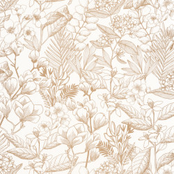 Papier peint May doré - FLOWER POWER - Caselio - FLP101852010 