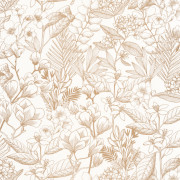 Papier peint May doré - FLOWER POWER - Caselio - FLP101852010