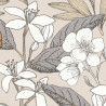 Papier peint à motif MAY beige gris FLP101851099 - FLOWER POWER - CASELIO