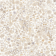 Papier peint June beige doré - FLOWER POWER - Caselio - FLP101861027 