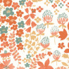 Papier peint à motif JUNE corail vert FLP101863073 - FLOWER POWER - CASELIO