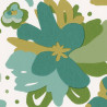 Papier peint à motif JULY vert émeraude FLP101877175 - FLOWER POWER - CASELIO