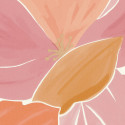 Papier peint à motif AUGUST rose corail doré FLP101884032 - FLOWER POWER - CASELIO