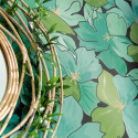 Papier peint à motif AUGUST vert émeraude doré FLP101887124 - FLOWER POWER - CASELIO