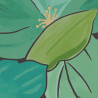 Papier peint à motif AUGUST vert émeraude doré FLP101887124 - FLOWER POWER - CASELIO