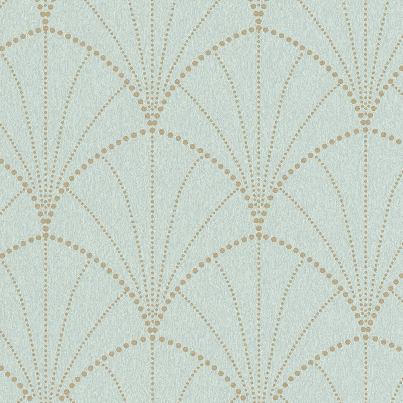Papier peint à motif STARDUST vert amande or PTB101827020 - THE PLACE TO BED - CASELIO