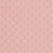 Papier peint à motif STARDUST rose pêche cuivré PTB101824020 - THE PLACE TO BED - CASELIO