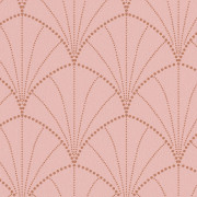 Papier peint à motif STARDUST rose pêche cuivré PTB101824020 - THE PLACE TO BED - CASELIO