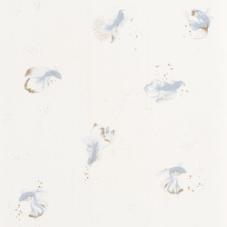 Papier peint Swim And Chill bleu grisé or - THE PLACE TO BED - Caselio - PTB101756029 