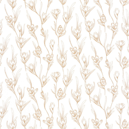 Papier peint à motif DAY DREAMING blanc or PTB101781029 - THE PLACE TO BED - CASELIO