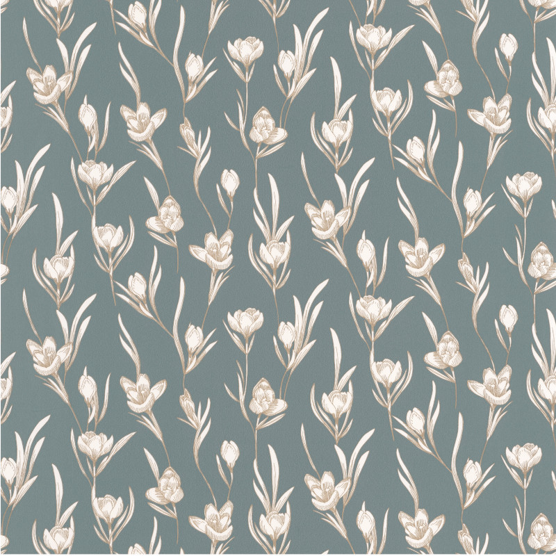 Papier peint à motif DAY DREAMING vert malachite or PTB101787126 - THE PLACE TO BED - CASELIO