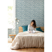 Papier peint à motif DAY DREAMING vert malachite or PTB101787126 - THE PLACE TO BED - CASELIO