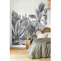 Papier peint panoramique à motif ESCAPE noir et blanc PTB102059018 - THE PLACE TO BED - CASELIO