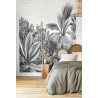 Papier peint panoramique à motif ESCAPE noir et blanc PTB102059018 - THE PLACE TO BED - CASELIO