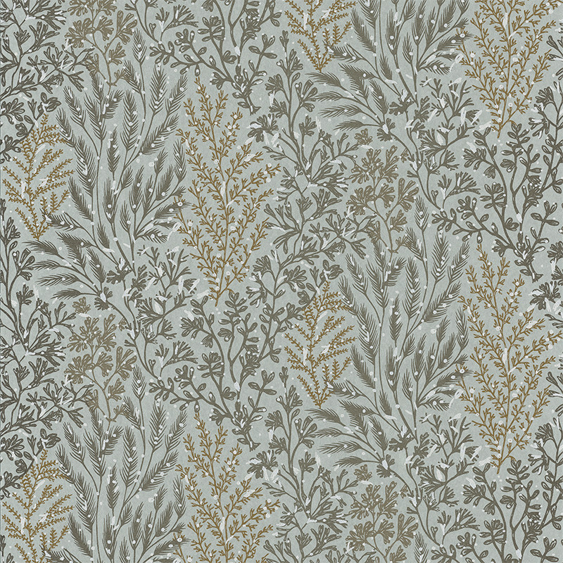 Papier peint à motif ISOETE gris bleuté B74350222 - BLOSSOM - Casamance