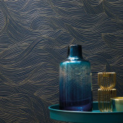 Papier peint à motif ALULA bleu nuit B74360620 - BLOSSOM - Casamance