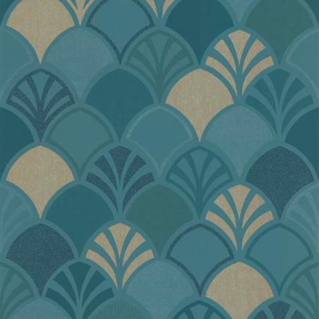 Papier peint Arcade bleu canard - PARK AVENUE - Lutèce - 51193101 