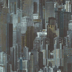 Papier peint Building bleu vert - PARK AVENUE - Lutèce - 51192404 