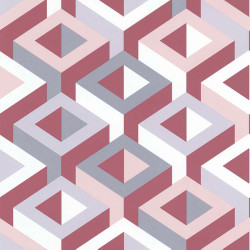 Papier peint 3D multicouleur rose - PARK AVENUE - Lutèce - 51186903 