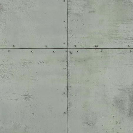 Papier peint à motif PLAQUE METAL vert de gris 51193004 - PARK AVENUE - Lutèce