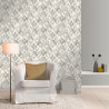 Papier peint motifs MAYA gris argent 535518 - YUCATAN - RASCH