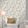 Papier peint motifs MAYA gris argent 535518 - YUCATAN - RASCH