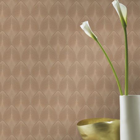 Papier peint Come Art Deco marron - YUCATAN - Rasch - 535822