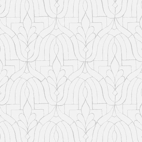 Papier peint à motifs MIKA silver NIG302 - 1001 NIGHTS - ZOOM by Masureel