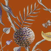 Papier Peint Papaya Mandarin - CABINET OF CURIOSITIES - Khrôma by Masureel - CAB604
