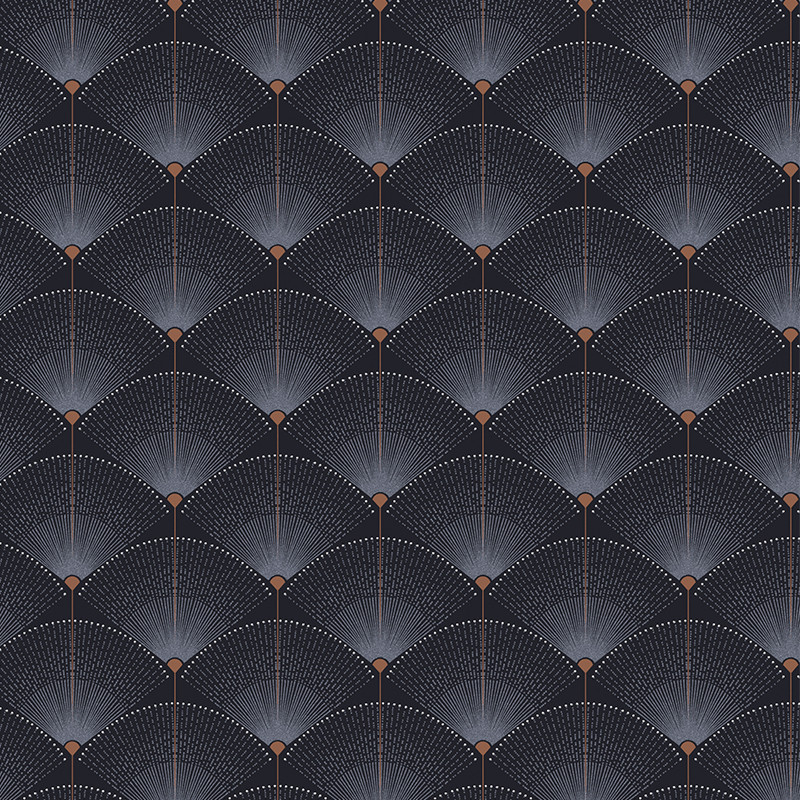 Papier peint Gala Indigo - 1001 NIGHTS - Zoom by Masureel - NIG503 