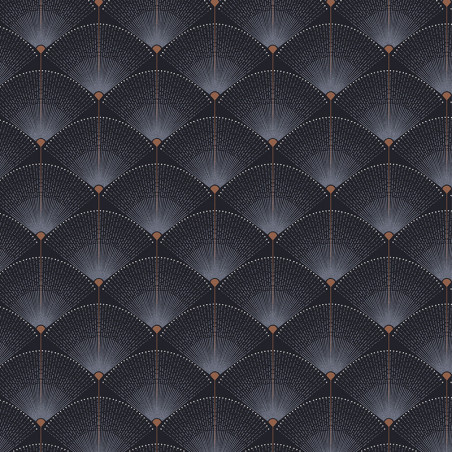 Papier peint Gala Indigo - 1001 NIGHTS - Zoom by Masureel - NIG503 