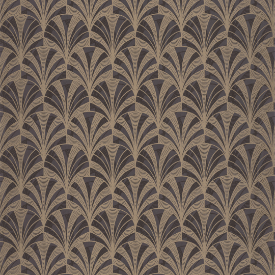 Papier peint Palmette noir - 1930 - Casadeco - 85739525