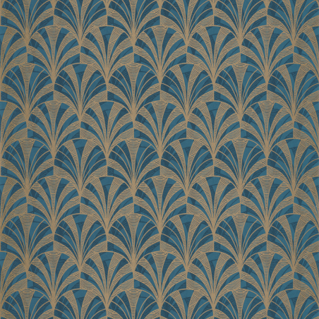 Papier peint Palmette bleu - 1930 - Casadeco - 85736313