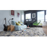 Sol PVC - Diamond Blue triangles bleu gris - Booster GERFLOR - rouleau 4M